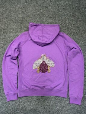 TWISTED HEART Y2K Lavender Zip Hoodie with 🐝